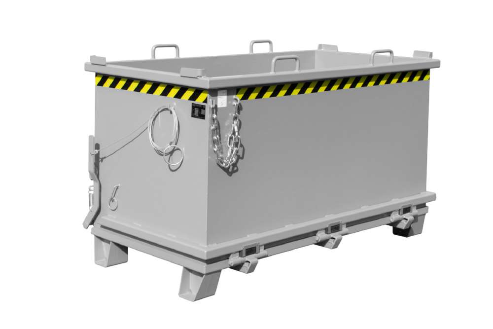 Produktbild Bauer Klappbodenbehälter SB 1500 lackiert in der Farbe Mausgrau