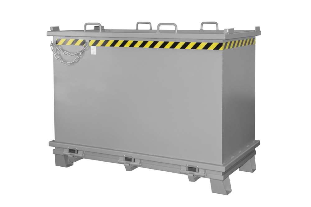 Produktbild Bauer Klappbodenbehälter SB 2000 lackiert in der Farbe Mausgrau