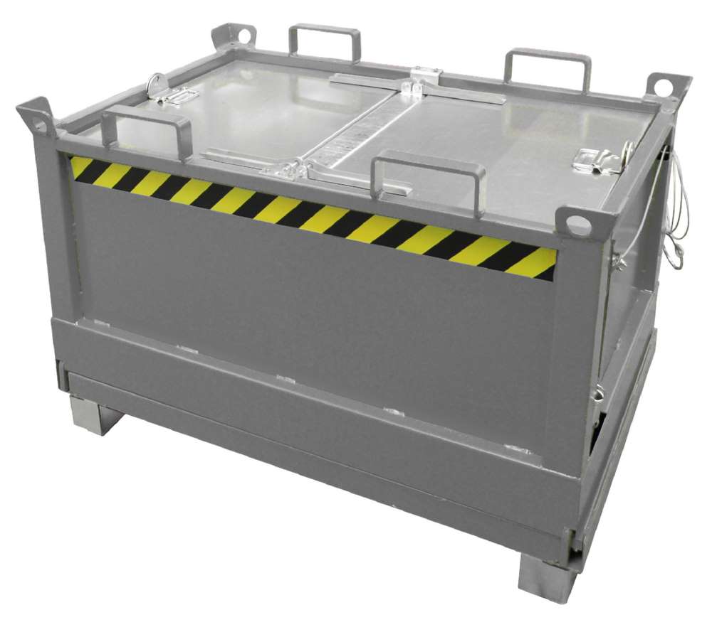 Produktbild Bauer Klappbodenbehälter FB 500 lackiert in der Farbe Mausgrau