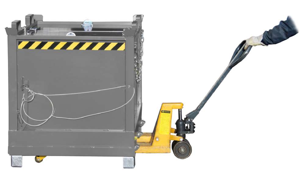 Produktbild Bauer Klappbodenbehälter FB 1000 lackiert in der Farbe Mausgrau bild 2