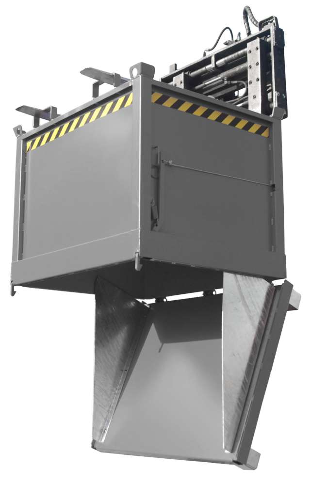 Produktbild Bauer Klappbodenbehälter FB 1000 lackiert in der Farbe Mausgrau bild 4