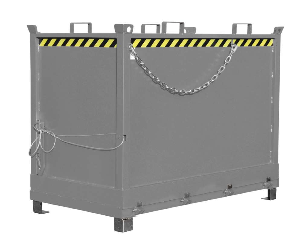 Produktbild Bauer Klappbodenbehälter FB 2000 lackiert mausgrau 1845 x 1040 x 1145 mm