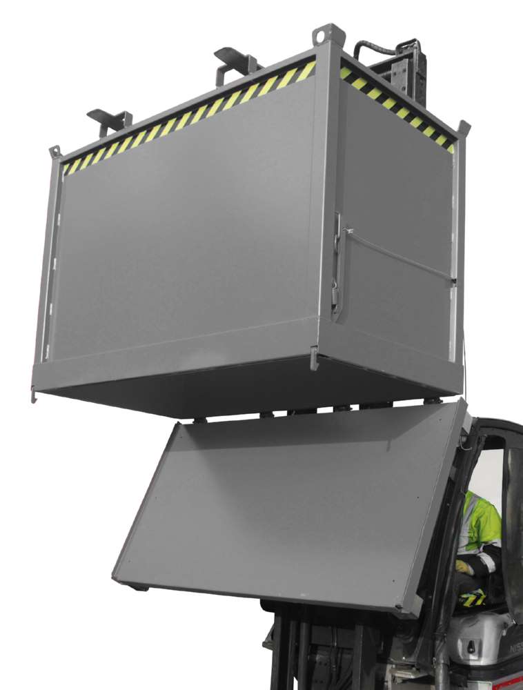 Produktbild Bauer Klappbodenbehälter FB 2000 lackiert mausgrau 1845 x 1040 x 1145 mm bild 2