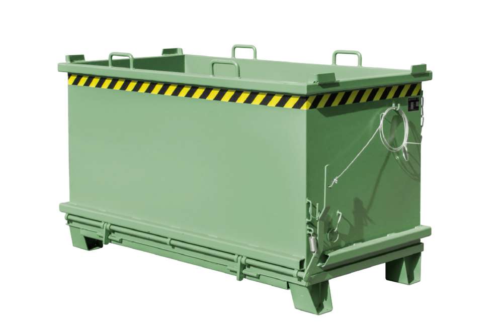 Produktbild Bauer Klappbodenbehälter SB 1500 lackiert in der Farbe Resedagrün bild 2