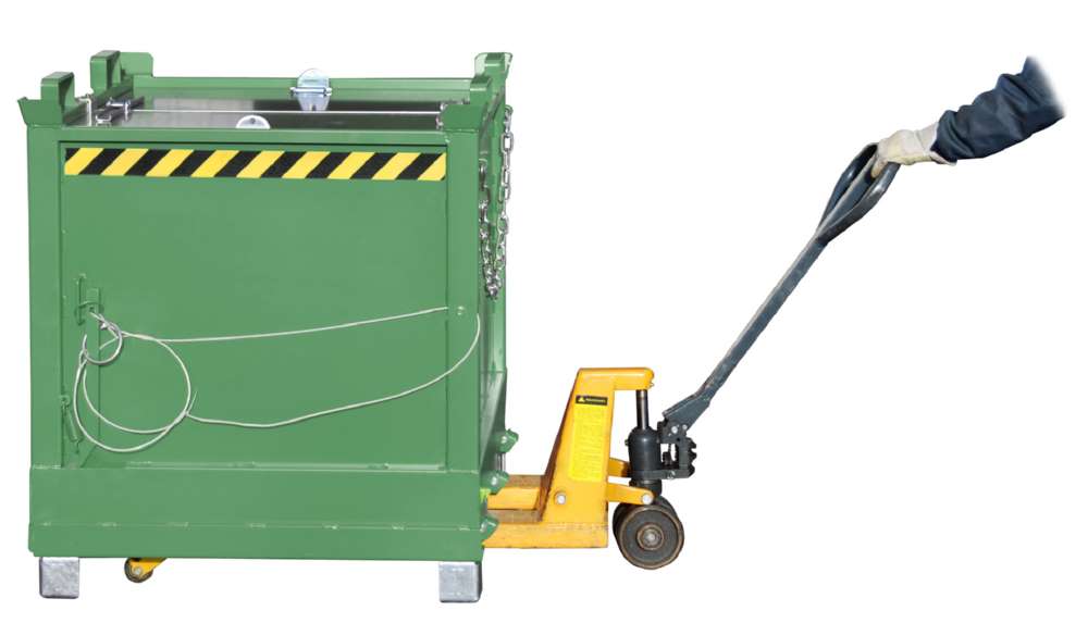 Produktbild Bauer Klappbodenbehälter FB 1000 lackiert in der Farbe Resedagrün bild 2