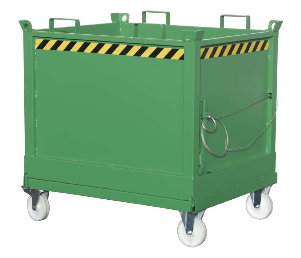 Produktbild Bauer Klappbodenbehälter FB 1000 lackiert in der Farbe Resedagrün bild 3