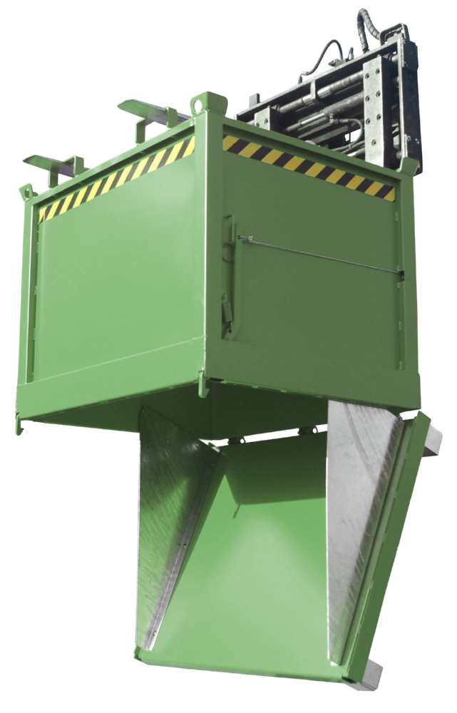 Produktbild Bauer Klappbodenbehälter FB 1000 lackiert in der Farbe Resedagrün bild 4