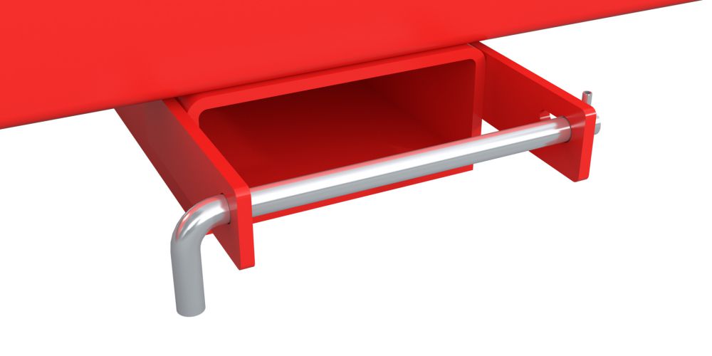 Produktbild Bauer Langguttraverse LGT 1,5 lackiert in der Farbe Feuerrot