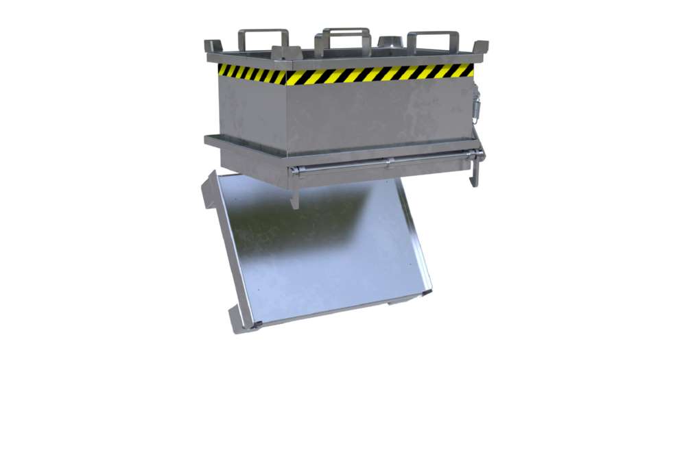 Produktbild Bauer Mini-Klappbodenbehälter MSB 150 feuerverzinkt bild 2