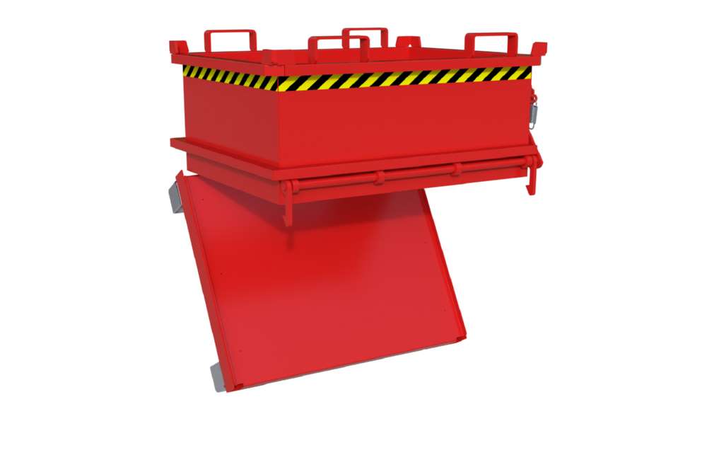 Produktbild Bauer Mini-Klappbodenbehälter MSB 250 lackiert in der Farbe Feuerrot bild 2