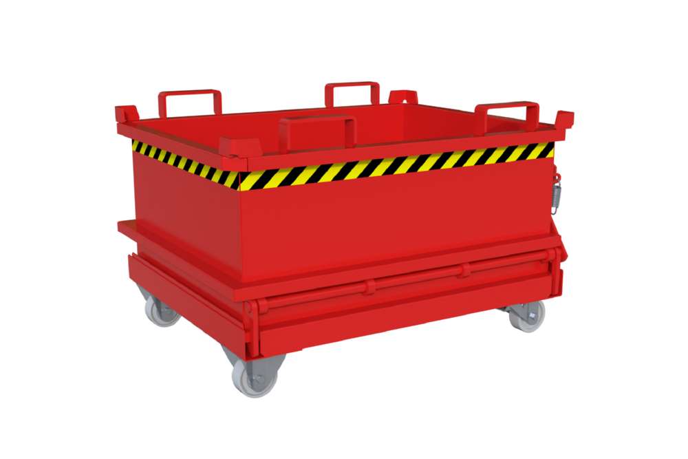 Produktbild Bauer Mini-Klappbodenbehälter MSB 250 lackiert in der Farbe Feuerrot bild 3