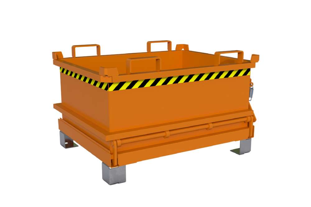 Produktbild Bauer Mini-Klappbodenbehälter MSB 250 lackiert in der Farbe Gelborange