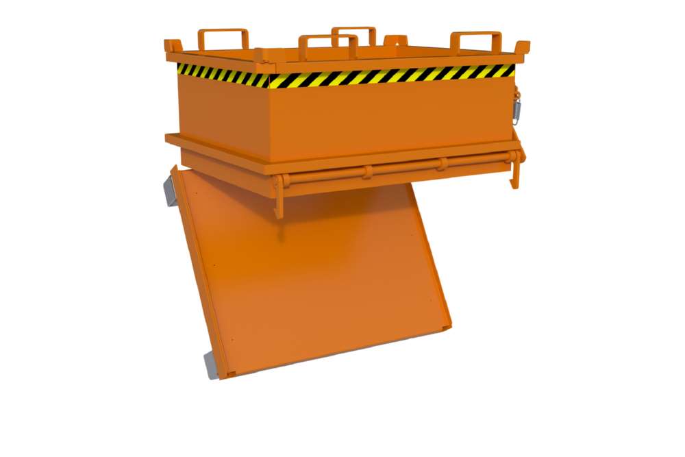 Produktbild Bauer Mini-Klappbodenbehälter MSB 250 lackiert in der Farbe Gelborange bild 2