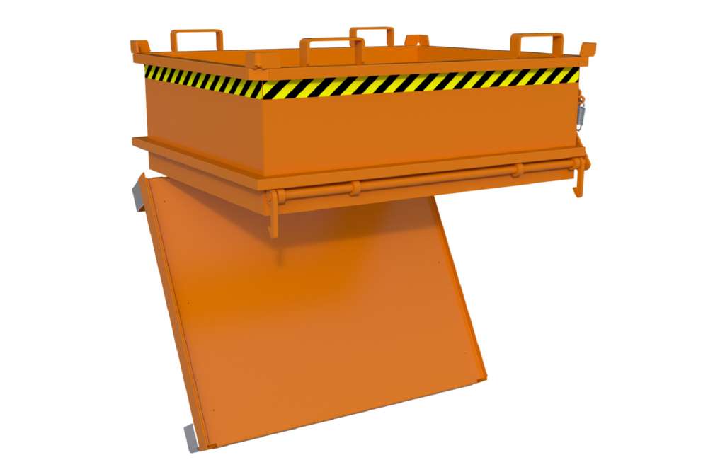 Produktbild Bauer Mini-Klappbodenbehälter MSB 400 lackiert in der Farbe Gelborange bild 2