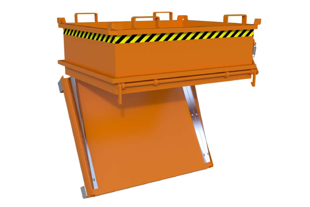 Produktbild Bauer Mini-Klappbodenbehälter MSB 400 lackiert in der Farbe Gelborange bild 4