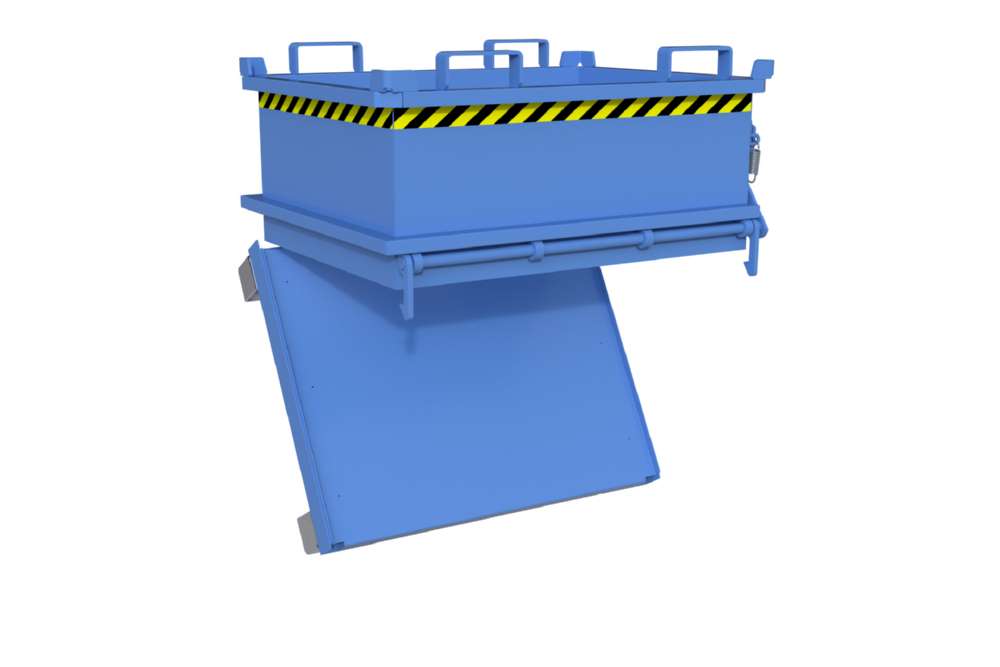 Produktbild Bauer Mini-Klappbodenbehälter MSB 250 lackiert in der Farbe Lichtblau bild 2