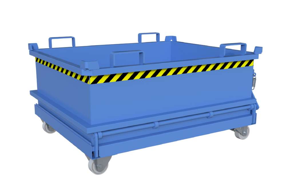 Produktbild Bauer Mini-Klappbodenbehälter MSB 400 lackiert in der Farbe Lichtblau bild 3