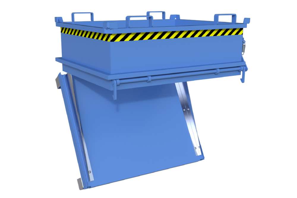 Produktbild Bauer Mini-Klappbodenbehälter MSB 400 lackiert in der Farbe Lichtblau bild 4