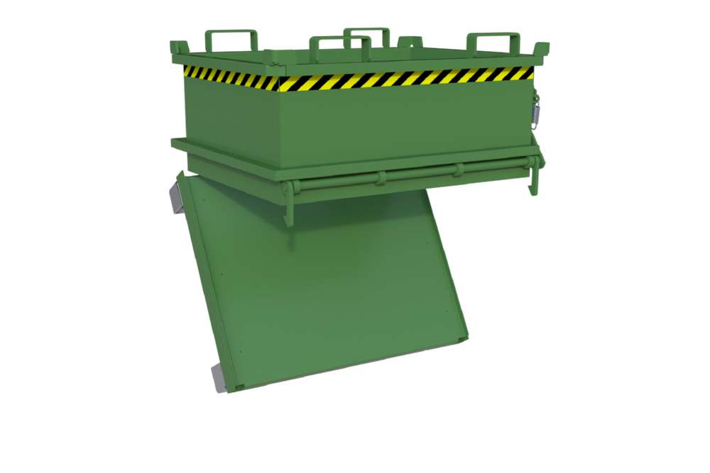 Produktbild Bauer Mini-Klappbodenbehälter MSB 250 lackiert in der Farbe Resedagrün bild 2