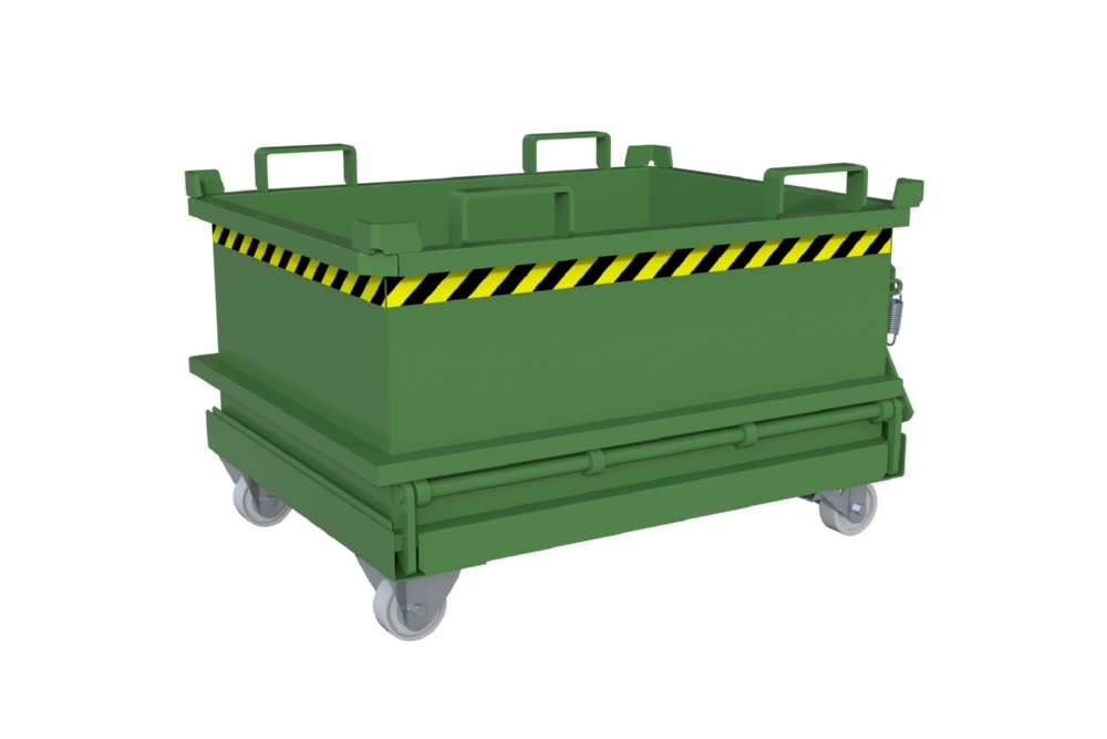 Produktbild Bauer Mini-Klappbodenbehälter MSB 250 lackiert in der Farbe Resedagrün bild 3