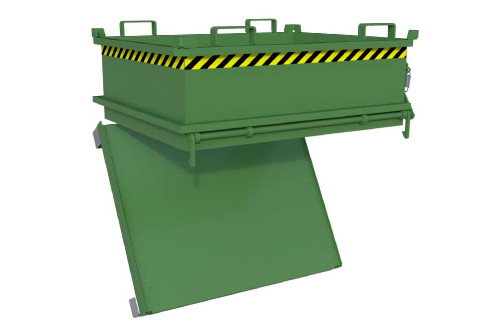 Produktbild Bauer Mini-Klappbodenbehälter MSB 400 lackiert in der Farbe Resedagrün bild 2