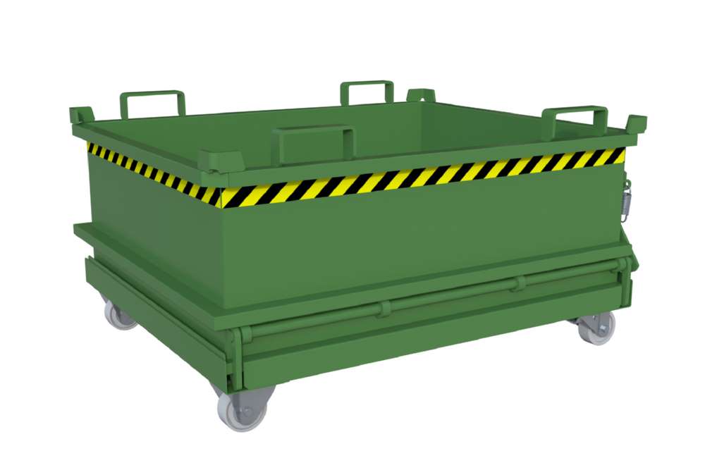 Produktbild Bauer Mini-Klappbodenbehälter MSB 400 lackiert in der Farbe Resedagrün bild 3