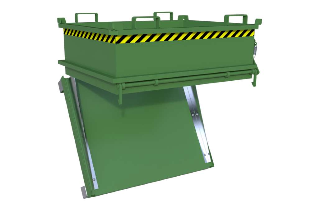 Produktbild Bauer Mini-Klappbodenbehälter MSB 400 lackiert in der Farbe Resedagrün bild 4