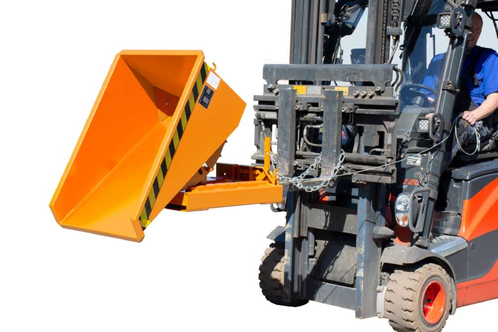 Produktbild Bauer Mini-Spänebehälter mit Abrollmechanismus EXPO-E 150 lackiert gelborange bild 4