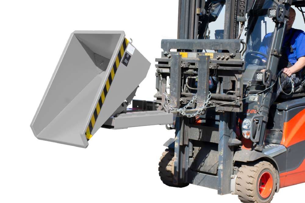 Produktbild Bauer Mini-Spänebehälter EXPO-E 150 lackiert mausgrau 640 x 960 x 540 mm bild 3