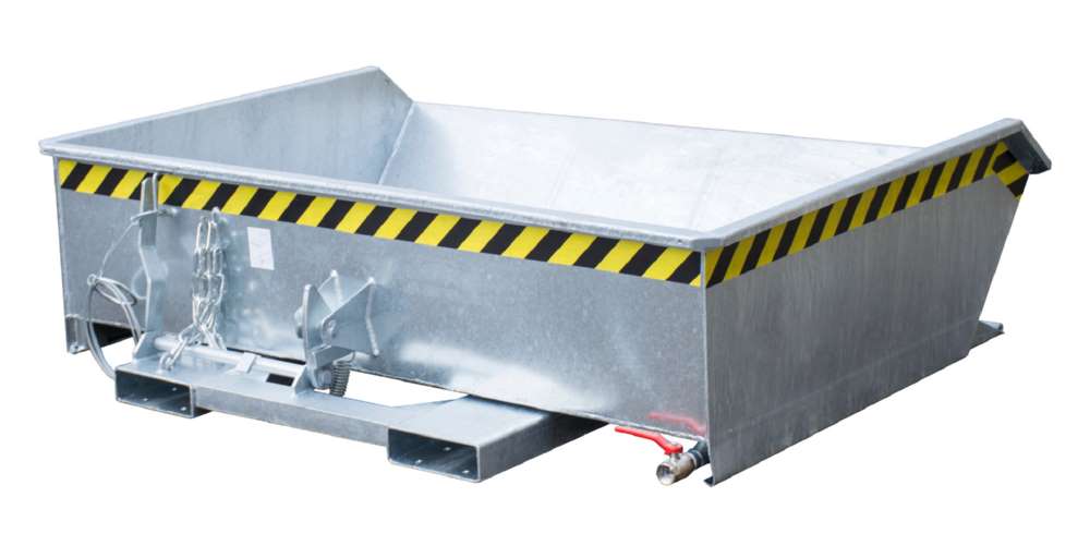 Produktbild Bauer Mini-Spänebehälter SMGU 610 feuerverzinkt 1680 x 1385 x 450 mm bild 2