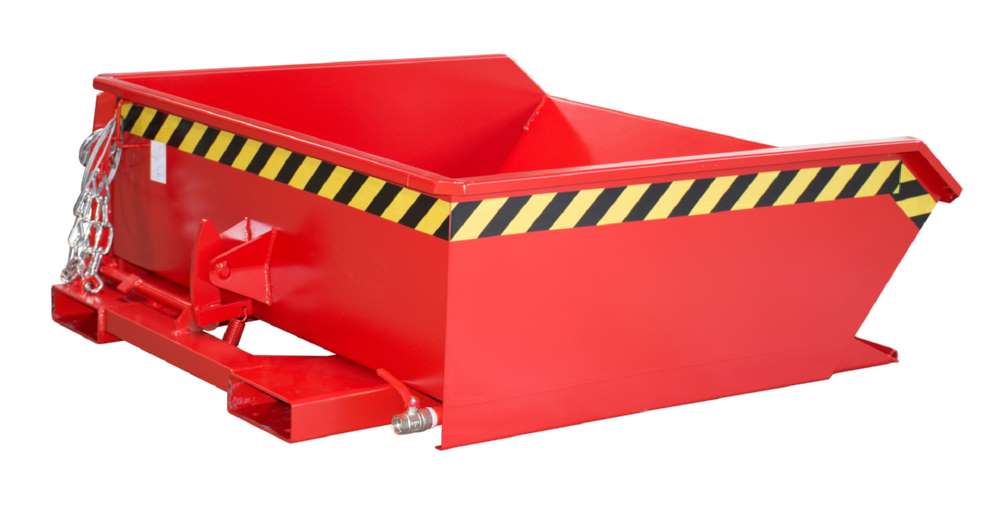 Produktbild Bauer Mini-Spänebehälter SMGU 460 lackiert feuerrot 1280 x 1385 x 450 mm