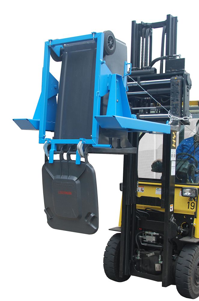 Produktbild Bauer Mülltonnen Kipper MK 240 lackiert in der Farbe Lichtblau bild 3