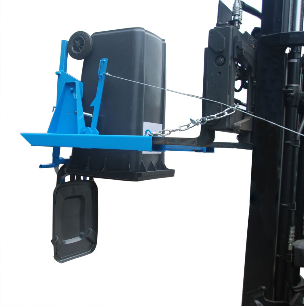 Produktbild Bauer Mülltonnen Kipper MK 240 lackiert in der Farbe Lichtblau bild 4