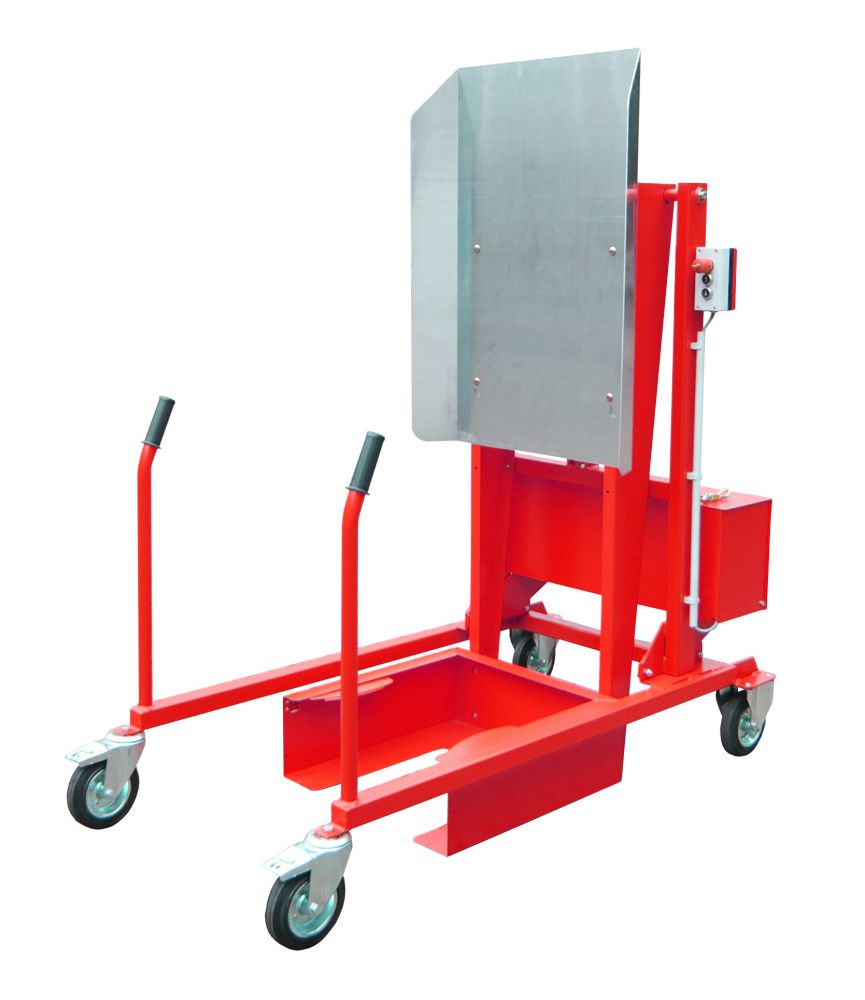 Produktbild Bauer Mülltonnen Kippstation MKS 12 Volt lackiert in der Farbe Feuerrot