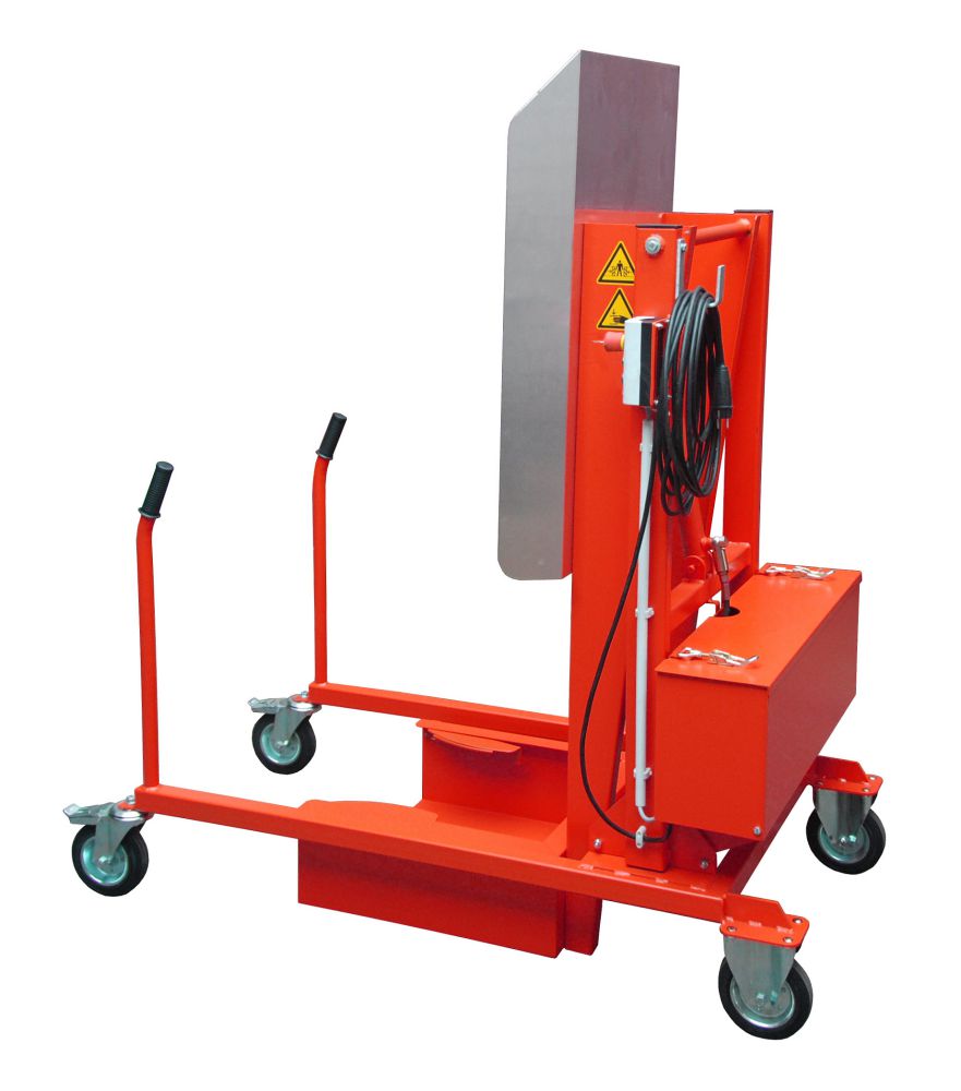 Produktbild Bauer Mülltonnen Kippstation MKS 230 Volt lackiert in der Farbe Feuerrot bild 2