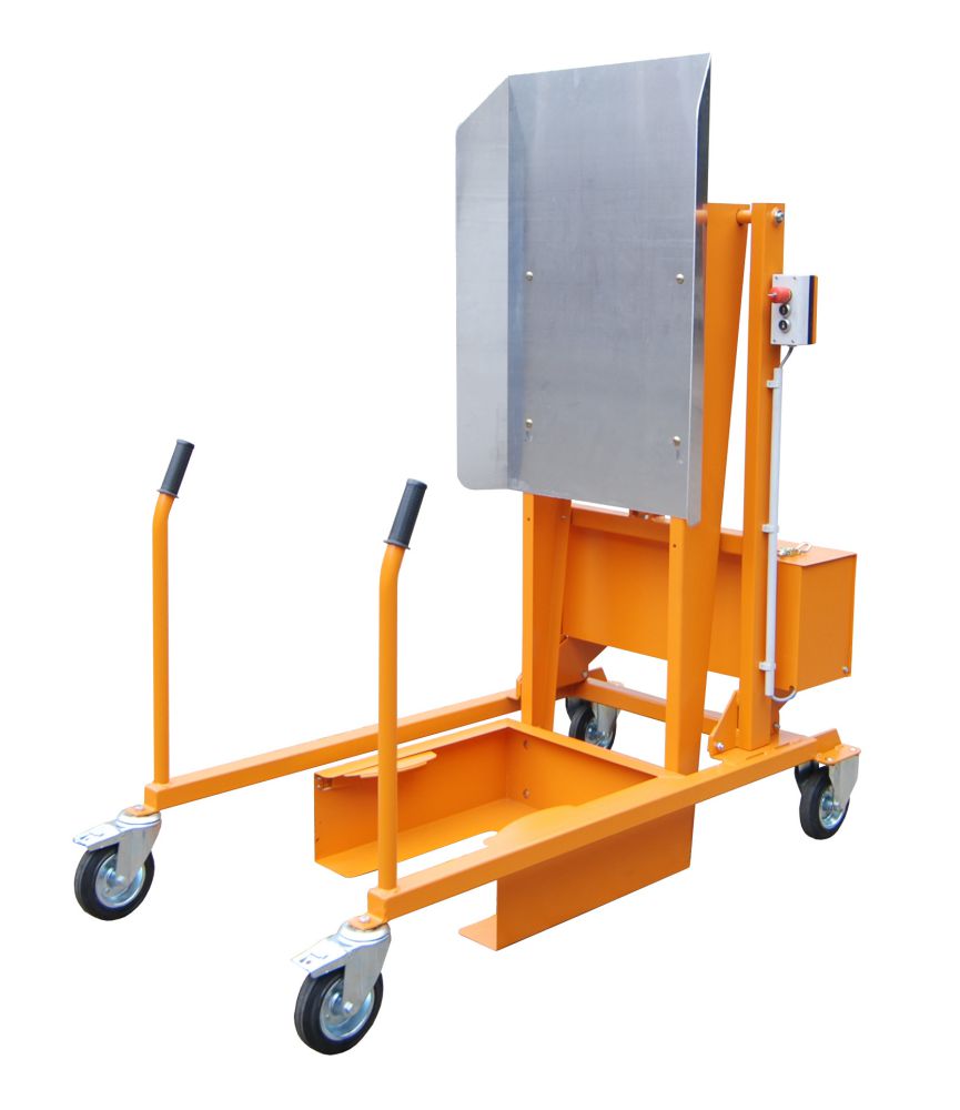 Produktbild Bauer Mülltonnen Kippstation MKS 12 Volt lackiert in der Farbe Gelborange bild 2