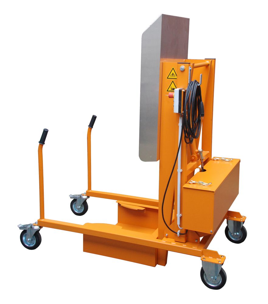 Produktbild Bauer Mülltonnen Kippstation MKS 230 Volt lackiert in der Farbe Gelborange