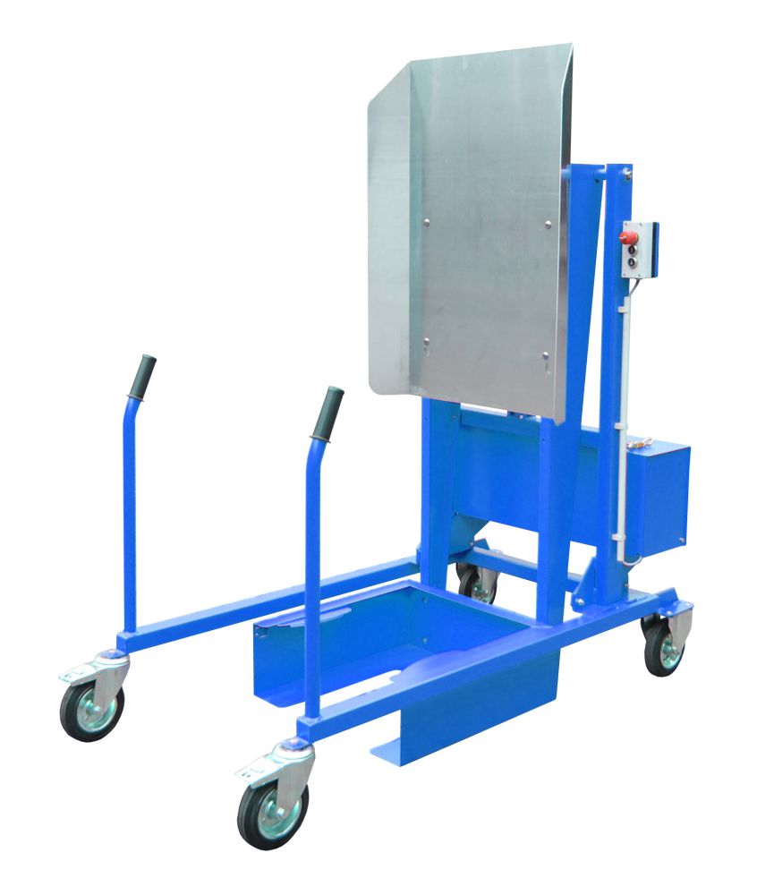 Produktbild Bauer Mülltonnen Kippstation MKS 12 Volt lackiert in der Farbe Lichtblau