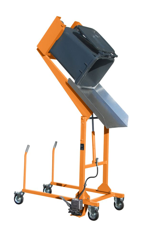 Produktbild Bauer Mülltonnen Kippstation MKS-F lackiert in der Farbe Gelborange bild 2