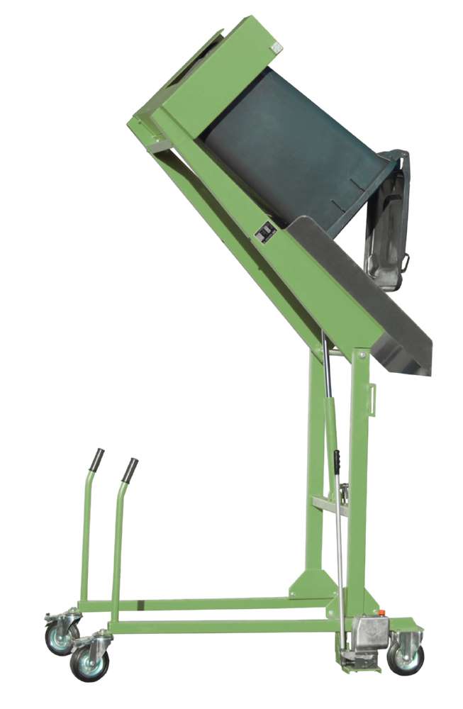 Produktbild Bauer Mülltonnen-Kippstation mit Handpumpe MKS-H lackiert resedagrün