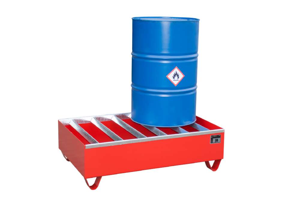 Produktbild Bauer Profilwanne PW 200 2 1200 x 360 x 800 mm lackiert feuerrot bild 2