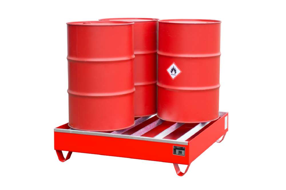 Produktbild Bauer Profilwanne PW 200 4 1200 x 285 x 1200 mm lackiert feuerrot bild 2