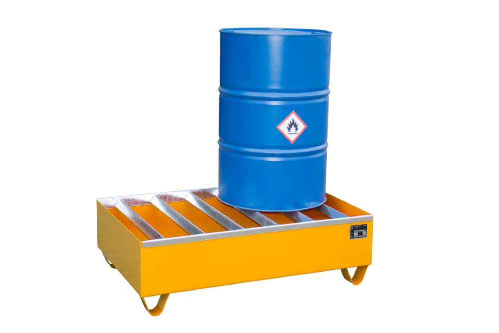 Produktbild Bauer Profilwanne PW 200 2 1200 x 360 x 800 mm lackiert gelborange bild 2