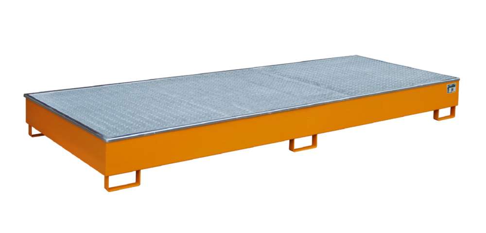 Produktbild Bauer Regalwanne mit Einsatz RW GR 3300 2 PE gelborange Auffangvolumen 540 Liter