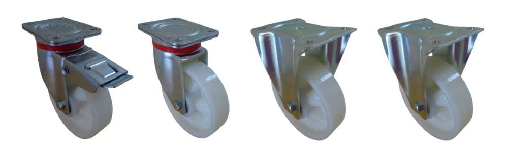 Produktbild Bauer Rollensatz Lenk und Bockrollen Raddurchmesser 180mm