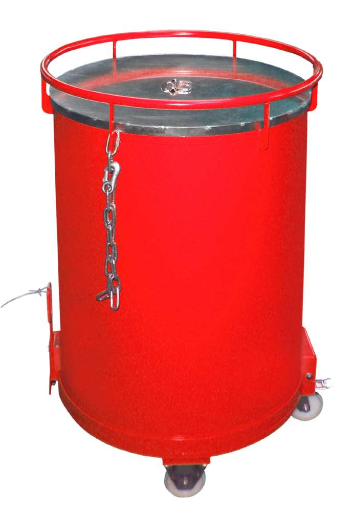 Produktbild Bauer Rundbehälter RB 450 lackiert feuerrot Durchmesser 865 mm