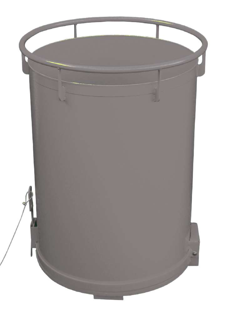 Produktbild Bauer Rundbehälter RB 450 lackiert mausgrau mit Bodenentleerung bild 2