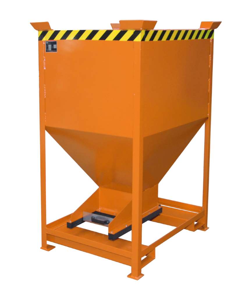 Produktbild Bauer Silobehälter SG-D 600 lackiert gelborange Entleerung von Schüttgütern