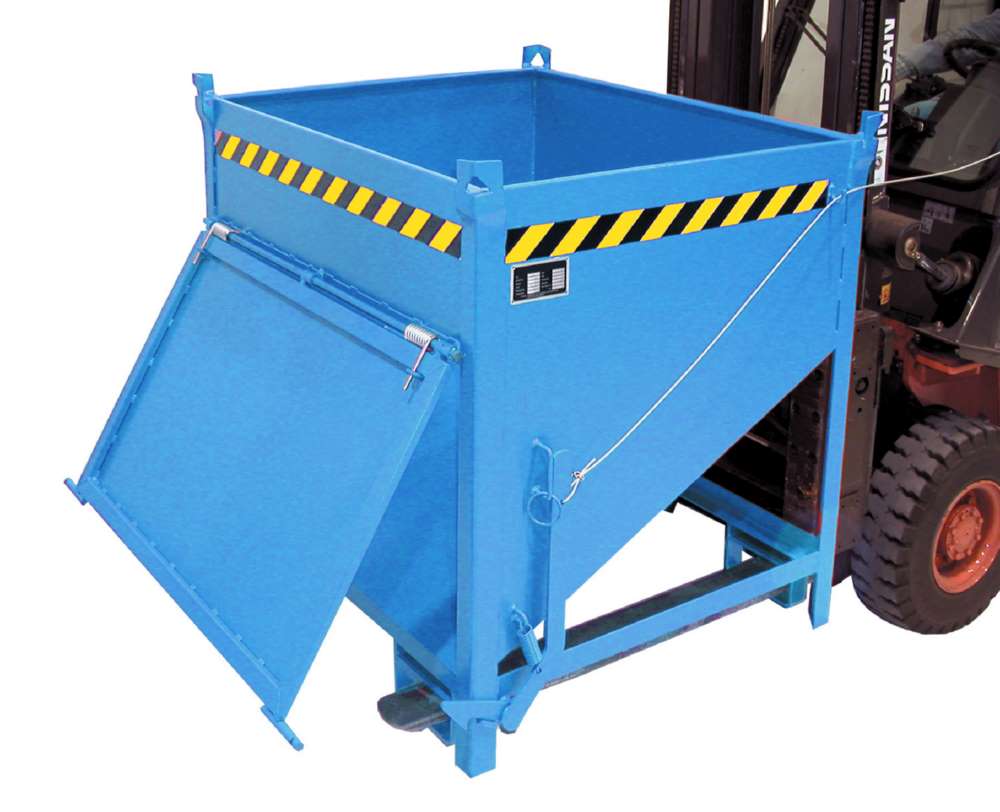 Produktbild Bauer Silobehälter SGK 75 lackiert lichtblau mit Stirnseitige Klappe