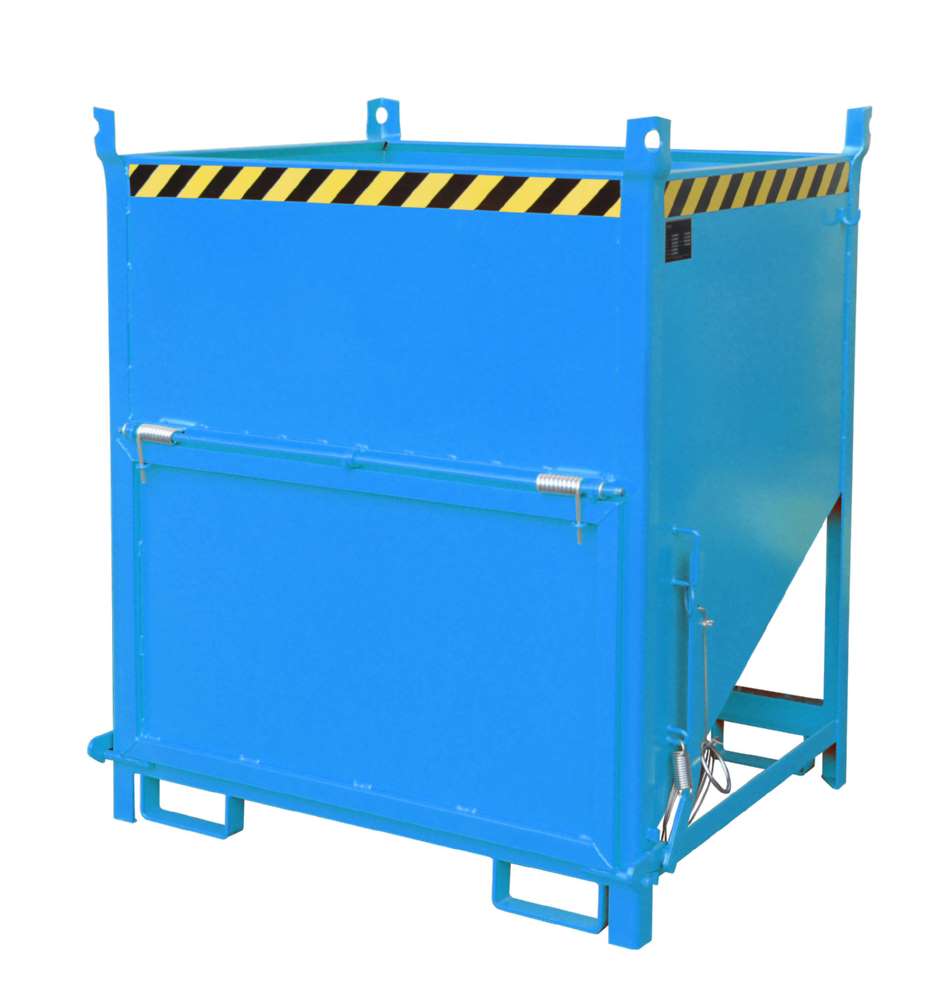 Produktbild Bauer Silobehälter SGK 100 lackiert lichtblau Stirnseitige Klappe